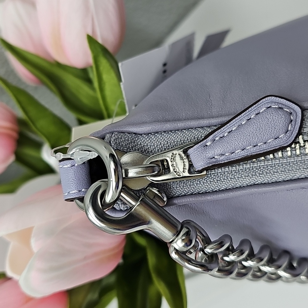 Nwt Coach Authentic Teri Lavender Shoulder Bag with Signature Quilting - Picture 14 of 16